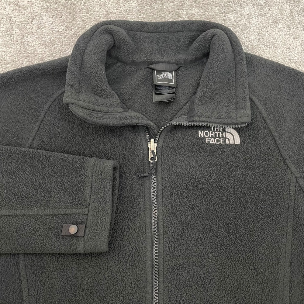 North Face Jacket Womens Medium Fleece Full Zip Black